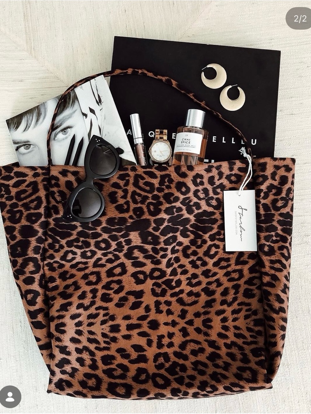Shop Starlow Leopard Tote Bag